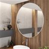 DEGHI Specchio bagno 110 cm con cornice in alluminio bianco opaco - Talas