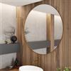 DEGHI Specchio bagno 110 cm con cornice in alluminio oro spazzolato - Talas