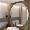 DEGHI Specchio bagno 130 cm con cornice nero opaco in alluminio - Talas