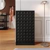DEGHI Scarpiera 63x117h cm nero con frontali decorati e 3 ante a ribalta - Miara