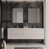 DEGHI Mobile bagno sospeso 180 cm cashmere con 4 cassetti e lavabo - Deck