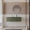 DEGHI Mobile bagno sospeso 120 cm dx verde nordico cannettato con lavabo - Deck