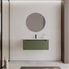 DEGHI Mobile bagno sospeso 90 cm verde nordico cannettato con lavabo - Deck