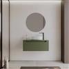 DEGHI Mobile bagno sospeso 90 cm verde nordico cannettato con top - Deck
