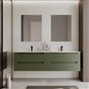 DEGHI Mobile bagno sospeso 180 cm verde nordico cannettato con lavabo - Deck