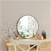 DEGHI Specchio da interno rotondo 60 cm con cornice nero opaco in alluminio - Talas