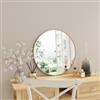 DEGHI Specchio da interno rotondo 60 cm con cornice oro spazzolato in alluminio - Talas