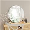 DEGHI Specchio da interno rotondo75 cm con cornice in alluminio bianco opaco - Talas