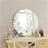 DEGHI Specchio da interno rotondo 75 cm con cornice in alluminio champagne - Talas