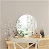 DEGHI Specchio da interno rotondo 60 cm con cornice in alluminio bianco opaco - Talas
