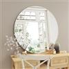 DEGHI Specchio da interno rotondo 100 cm con cornice bianco opaco in alluminio - Talas