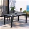 DEGHI Tavolo da esterno allungabile 160/240x90 cm in alluminio antracite con top a doghe - Carioca