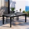 DEGHI Tavolo da esterno allungabile 180/240x100 cm in alluminio antracite con top a doghe - Carioca
