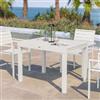 DEGHI Tavolo da esterno allungabile 105/210x75 cm in alluminio bianco con top a doghe - Carioca