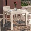 DEGHI Tavolo da esterno allungabile 90/180x90 cm in alluminio vaniglia con top a doghe - Carioca