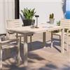 DEGHI Tavolo da esterno allungabile 140/210x77 cm in alluminio vaniglia con top a doghe - Carioca