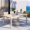 DEGHI Tavolo da esterno allungabile 180/240x100 cm in alluminio vaniglia con top a doghe - Carioca
