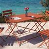 DEGHI Tavolo da giardino pieghevole 110x70 cm in acciaio terracotta - Atelier