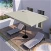 DEGHI Ombrellone 2x3 m palo centrale alluminio antracite e telo ecrù con flap - Tabago