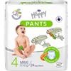 NATURAL WOOL DISTRIBUTION Happy pants 8-14kg 4 maxi 24 pezzi
