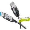 goobay Cavo da USB-A 3.0 a RJ45 CAT 6 Slim/adattatore/stabile connessione Internet cablata con router/switch di rete/adattatore USB a RJ45 / 1 Gbps / 10 metri / 74399