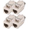 DIGITUS Modulo Keystone Cat 8.1-4 Pezzi - Presa di Rete RJ45 Cat8 schermato - 2000 MHz - 25GBase-T & 40GBase-T - 25 Gbit/s & 40 Gbit/s - AWG 26/7 a AWG 22/1 - Montaggio Senza Attrezzi