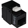 Link LK6AUTB Presa Rete Keystone Jack Rj45 Categoria 6A Utp Tooless Colore Nero 180° Contatti Dorati 50 Micron