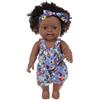 Comebachome Bambole nere, bambola afroamericana articolata da 12 pollici, bambola realistica con capelli ricci e vestiti indossabili per bambini, viola, bambole realistiche