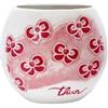 Thun Portaspazzolino In Ceramica Con Decorazione Floreale Rossa