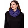 No Brand Scaldacollo Ad Anello In Maglia Blu Con Filato Lurex