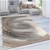 Paco Home Tappeto da soggiorno moderno a pelo corto in colori pastello, motivo vintage motivo galassia, Dimensione:200x290 cm, Colore:Beige 3
