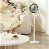 YZYOE Ventilatore da scrivania in piedi per pavimento ricaricabile con luce notturna, ventilatore mobile portatile per casa, 5 modalità di velocità del vento, 4 altezze regolabili.