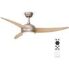 KLARSTEIN El Paso Ventilatore da Soffitto con Luce e Telecomando - 6 Velocità, 3 Pale, Silenzioso, LED Dimmerabile, Estate/Inverno, Interni & Esterni, 132cm, Maple