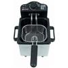 10ELED Friggitrice Elettrica, 1,5 Litri, 1000W, Termostato Regolabile fino a 190°C, Acciaio Inossidabile, Rimovibile