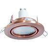 Planetitaly Faretto LED SPOT 5W lampada GU10 incasso tondo 70mm rame corten luce mirata vetrine negozio 230V (3000K)