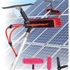 NIKSHI Kit Pulizia Pannelli fotovoltaici Asta per la Pulizia delle finestre Kit Palo Alimentato ad Acqua con Spatola Vetri 35/55 cmTesta della Spazzola Kit spazzolone palo di Pulizia,9M/55cm brush head