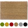 Carpido Zerbino in cocco antiscivolo - 40 x 60 cm naturale - Fibra naturale sostenibile per esterni coperti - 100% cocco - Tappetino per ingresso