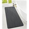 chakme Tappetino da bagno in memory foam, antiscivolo, lavabile, morbido, assorbente, per bagno, colore grigio scuro, 60 x 150 cm