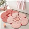 CharmBurst Tappeto Da Bagno Con Fiori, Morbido E Soffice Tappetino Per Doccia, Antiscivolo, Lavabile, Assorbente, Zerbino Per Il Bagno 45 X 70 Cm
