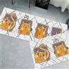 Guoshuai Tappeto Cucina 40X60Cm+40X120Cm Gatto Arancione Pvc Tappeto Runner Antiscivolo,2 Pezzi Anti Fatica Lavabile，Resistente All'Olio Durevole Per Cucina, Sala Da Pranzo, Soggiorno
