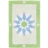 RugVista Silia Sun, Tappetino da bagno, Moderni, 60 x 90 cm, Rettangolare, Pelo corto, Soggiorno, Camera letto, Corridoio, Lavabile in lavatrice, Chiaro Blu/Verde