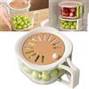 Wmool Cesto drenante e conservazione 2 in 1, ciotola multifunzionale per frutta e verdura con colino, set di contenitori scolapiatti con coperchio e manico, gadget da cucina