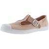 victoria 1168112-WOMEN Sandale 1915 Tela Lavata Cotone Tinto, Ecologico E 30% Riciclato con Suola Bianca con Punta E Fibbia di Chiusura Laterale Balletto Donna Ballet 37