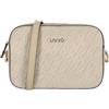 Liu Jo Manhattan Borsa a Tracolla M, Neutro, Logo All Over in Rilievo, 23x16x8 cm, Tracolla Regolabile