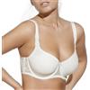Selene, Reggiseno Donna con Ferretto e Coppe Imbottite, Dettagli Ricamati in Pizzo, Collezione Alicia, Colore Avorio, Taglia 3C