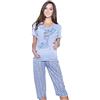 Mija Arts Mija 2069 - Pigiama per allattamento, 3 in 1, pigiama per allattamento, pigiama grigio / blu XXX-Large