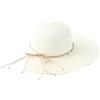 Generico Cappello da Sole Estivo da Donna, Paglia a Tesa Larga Regolabile per Protezione UV da Spiaggia da Viaggio, Kaki Bianco Latte Blu Navy Beige(MilkWhite)