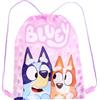 Bluey Sacca con coulisse per ragazze, rosa, palestra, bingo, scuola, danza, nuoto, PE o pigiama party.