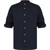 Tokyo Laundry Camicia da uomo in misto cotone e lino a maniche lunghe con colletto Gosier Grandad, Sky Captain Navy, L