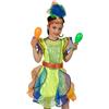 Funny Fashion Costume da donna brasiliana Leticia per ragazze | colorato - Samba Party Abito da ballo - Vestito da ballerina - Carnevale festa a tema, teatro Carnevale compleanno flamenco rumba mascarata,